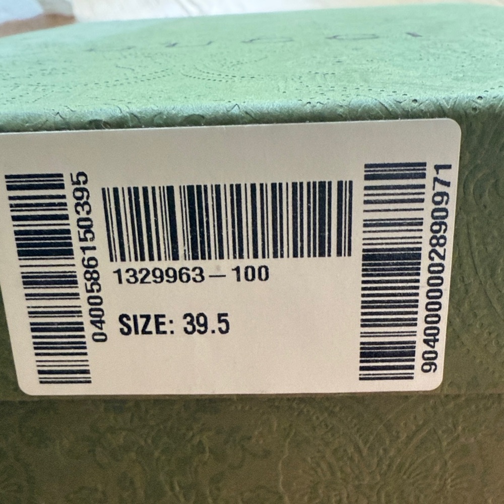 Gucci Women's Cream and Navy Blue Espadrille Slides - Picture 2 of 10